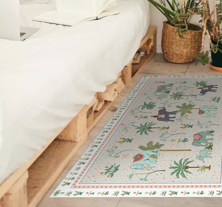 Alfombra Paisaje Elefantes