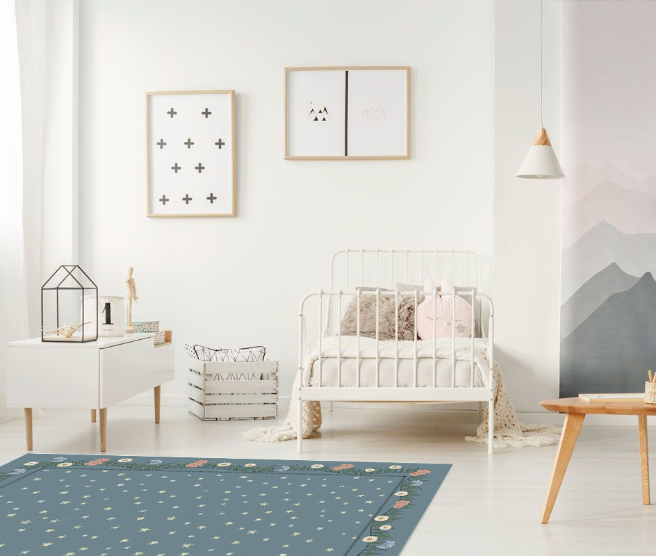 Alfombra Flores y estrellas 2