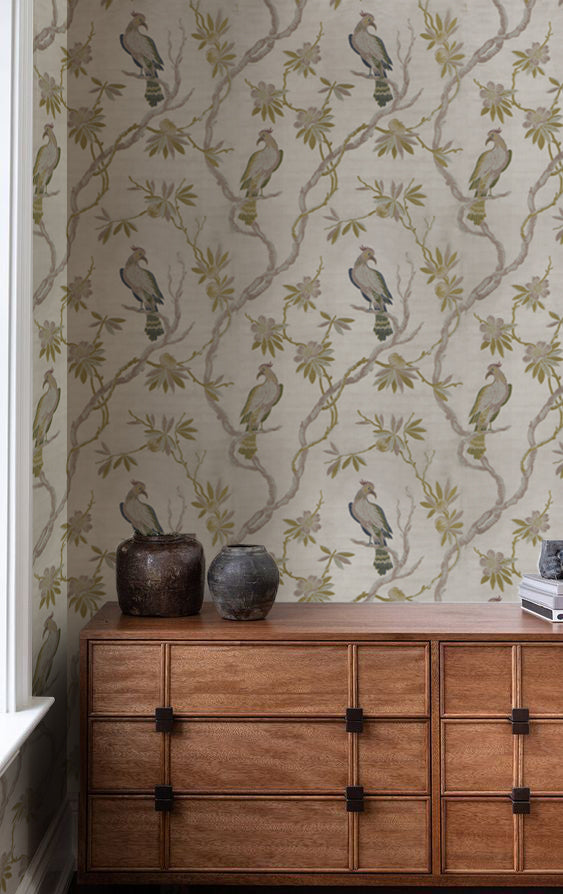 Papel Mural Pájaro en Tapiz