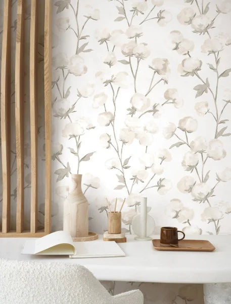 Papel mural Cotton Flower